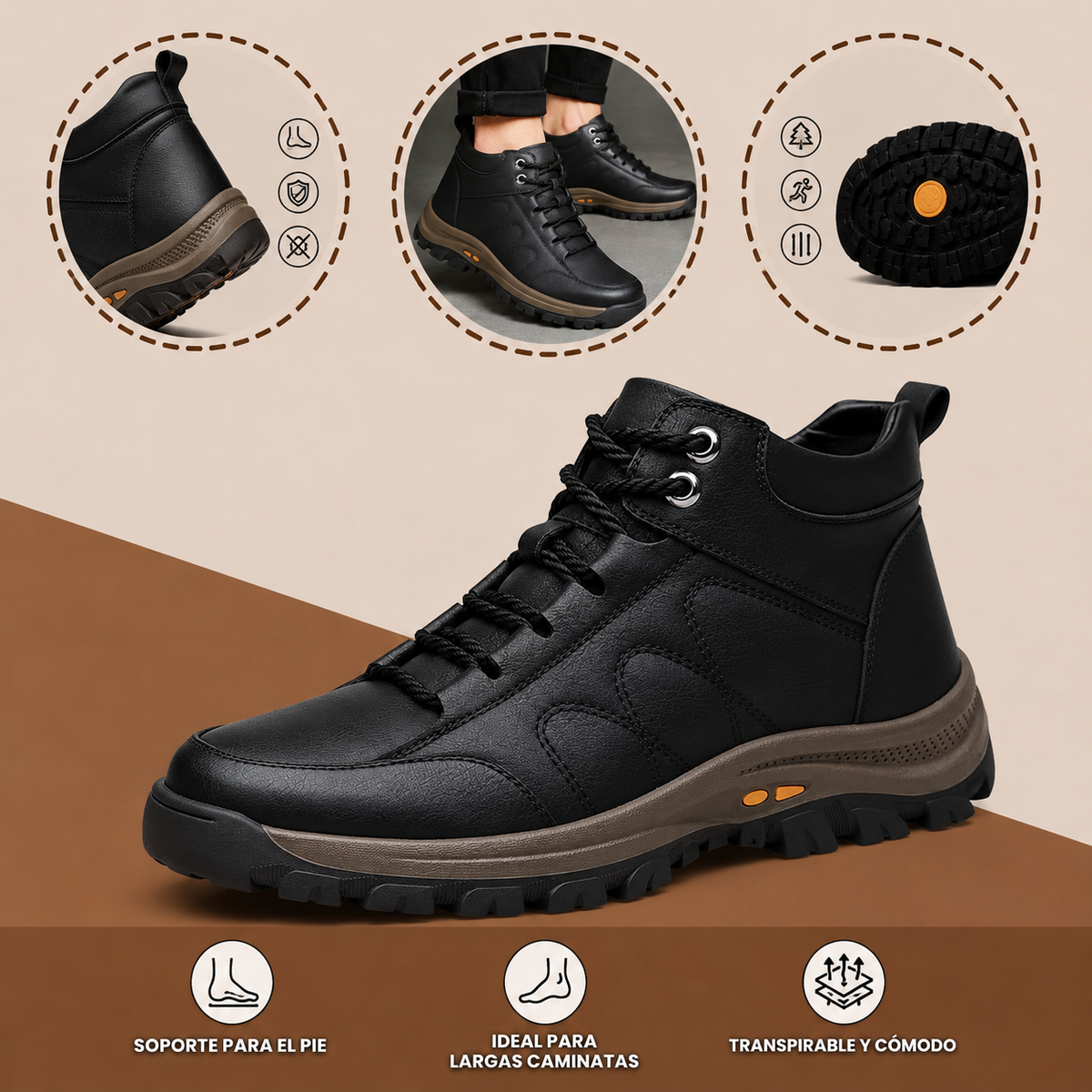 🔥30% de descuento hoy - ¡No te lo pierdas! ⏰ Zapatos ortopédicos de diseño ergonómico - diseño con soporte para el arco del pie 👞 Alivia fácilmente el dolor de pies