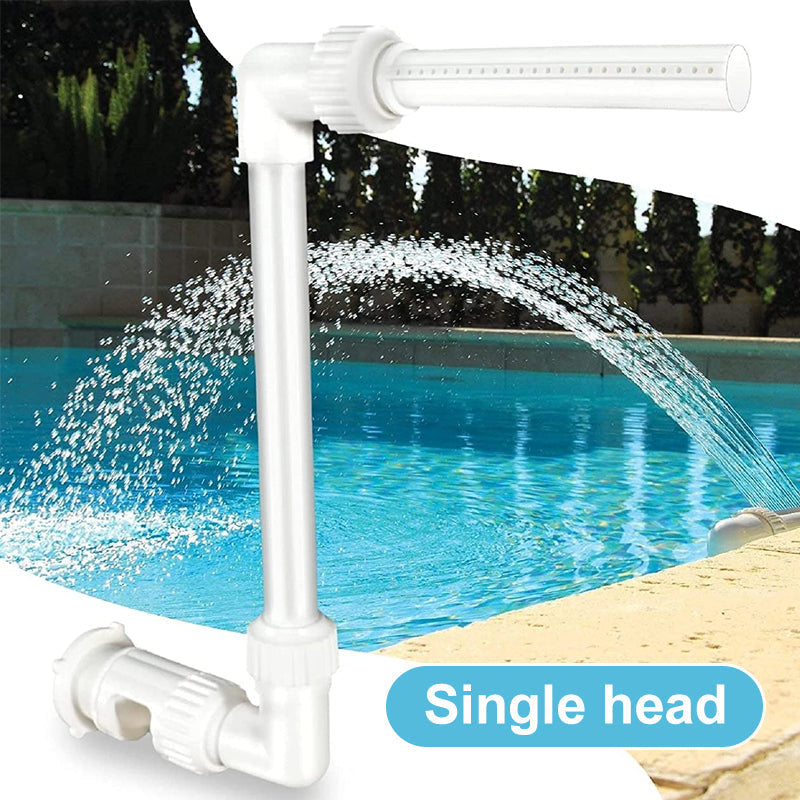 Medencei szökőkút-szórófej változtatható vízsugárral és hűsítő köddel – PVC, gyors telepítés 💧✨