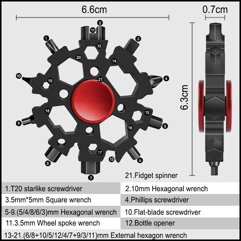 ⚙️ Prémium, 18 az 1-ben multifunkciós hókaparó beépített giroszkóppal 🔧