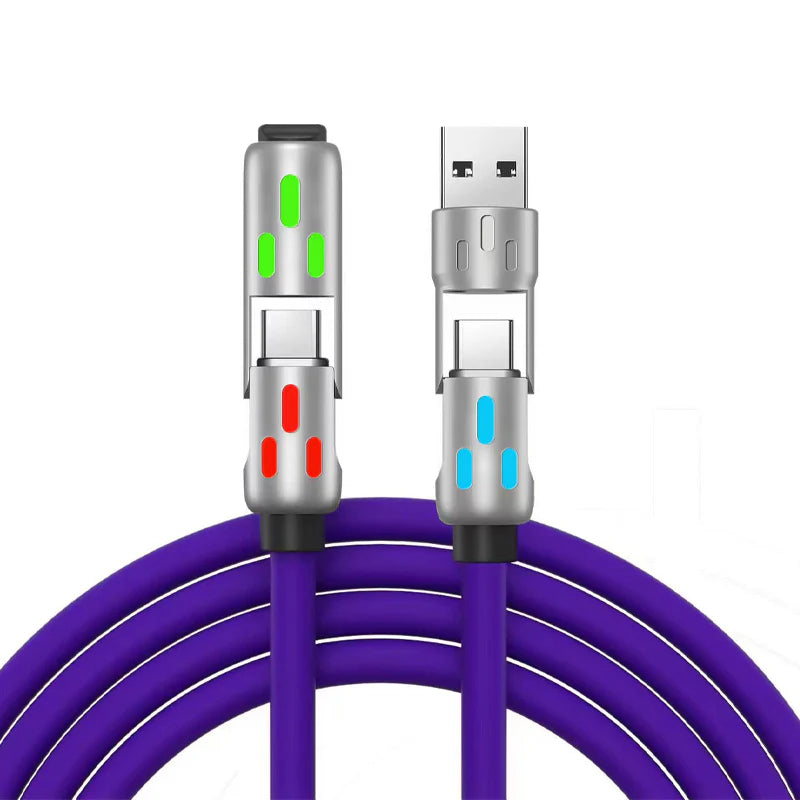 đ UniverzĂĄlis RGB 4-az-1-ben gyors töltĆkĂĄbel