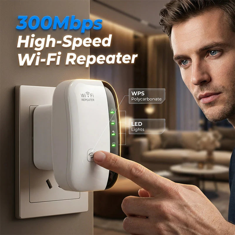 🔥300 Mb/s sebességű Wi-Fi-jelerősítő és -átjátszó