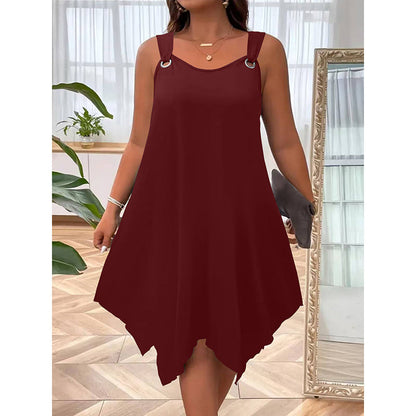 50% Kedvezmény 🏷️Női ujjatlan ruha aszimmetrikus szegéllyel👗💫✨