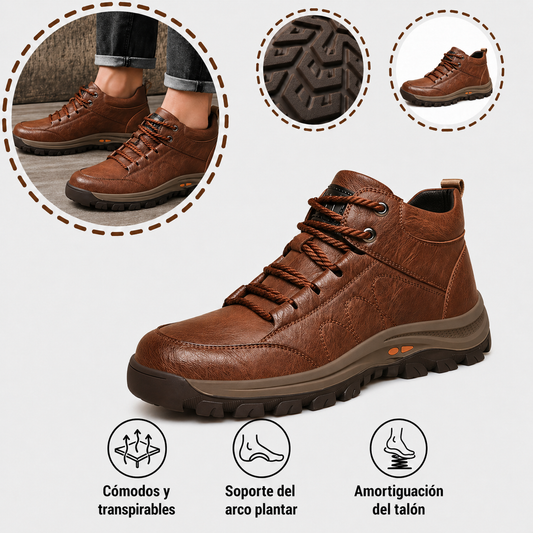 🎁Oferta por tiempo limitado: 30% de descuento🔴Zapatos de cuero de alta calidad🦶Alivian el dolor de pies y la fascitis plantar - Impermeables y antideslizantes✅Disponibles en varias tallas