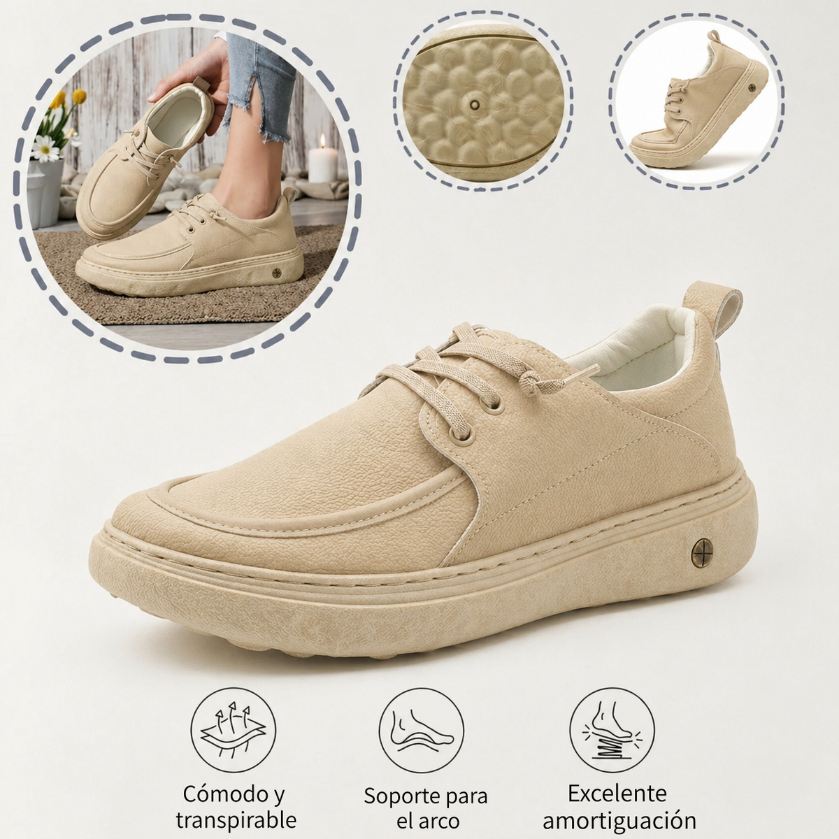 🎉 ¡50% de descuento hoy, termina pronto! 🐂 Zapatos ortopédicos para hombre, hechos a mano con auténtica piel de vaca australiana 👞 Soporte para el arco del pie - Impermeables y antideslizantes ✅ Cómodos para caminar