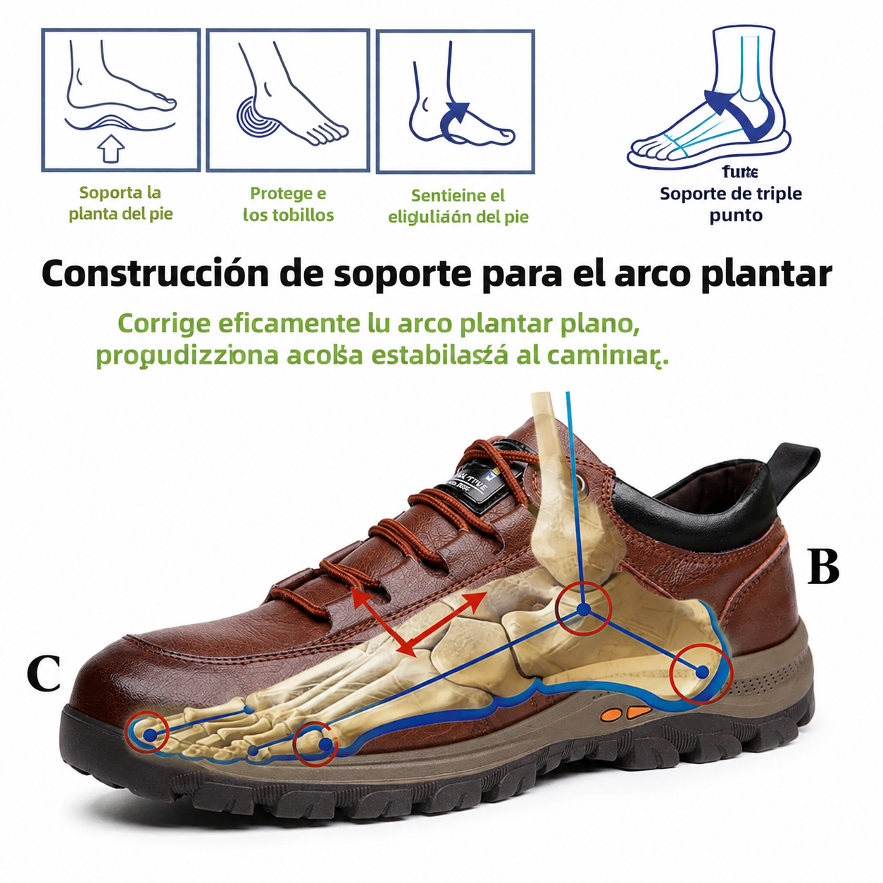 🐂 Zapatos de piel de becerro para hombre, cosidos a mano en Australia 👞 Diseño ergonómico para poner y quitar fácilmente ✅ Totalmente correctivos: impermeables y antideslizantes