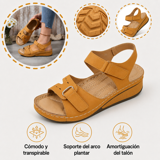 🔥50% de descuento hoy - ¡No te lo pierdas! Sandalias ortopédicas de verano, diseño ergonómico ✅Alivian el dolor, cómodas y transpirables, ajustables con cierre de velcro✅