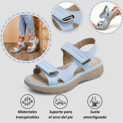 🔥50% de descuento hoy - ¡no te lo pierdas! Sandalias ortopédicas de verano, diseño ergonómico ✅ alivian el dolor de pies, antideslizantes y transpirables, ajustables con cierre de velcro ✅