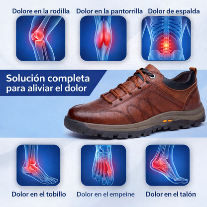 🐂 Zapatos de piel de becerro para hombre, cosidos a mano en Australia 👞 Diseño ergonómico para poner y quitar fácilmente ✅ Totalmente correctivos: impermeables y antideslizantes