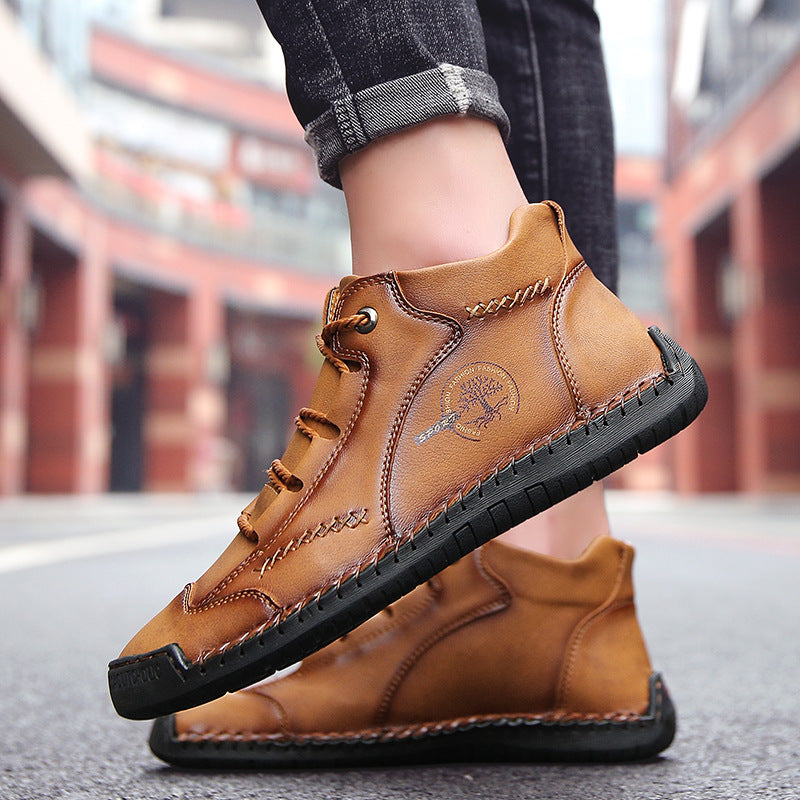 (🔥 50% de descuento - ¡No te lo pierdas!) Zapatos de piel de becerro premium - Zapatos ortopédicos - 👞 Impermeables y antideslizantes (soporte de arco para caminar más fácilmente)