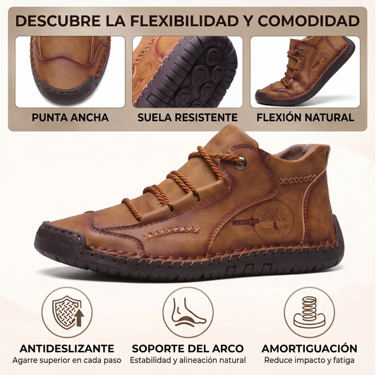 🔥 50% OFF | Zapatos de Piel de Becerro Premium: Soporte de Arco, Impermeables y Antideslizantes. ¡Camina sin esfuerzo!