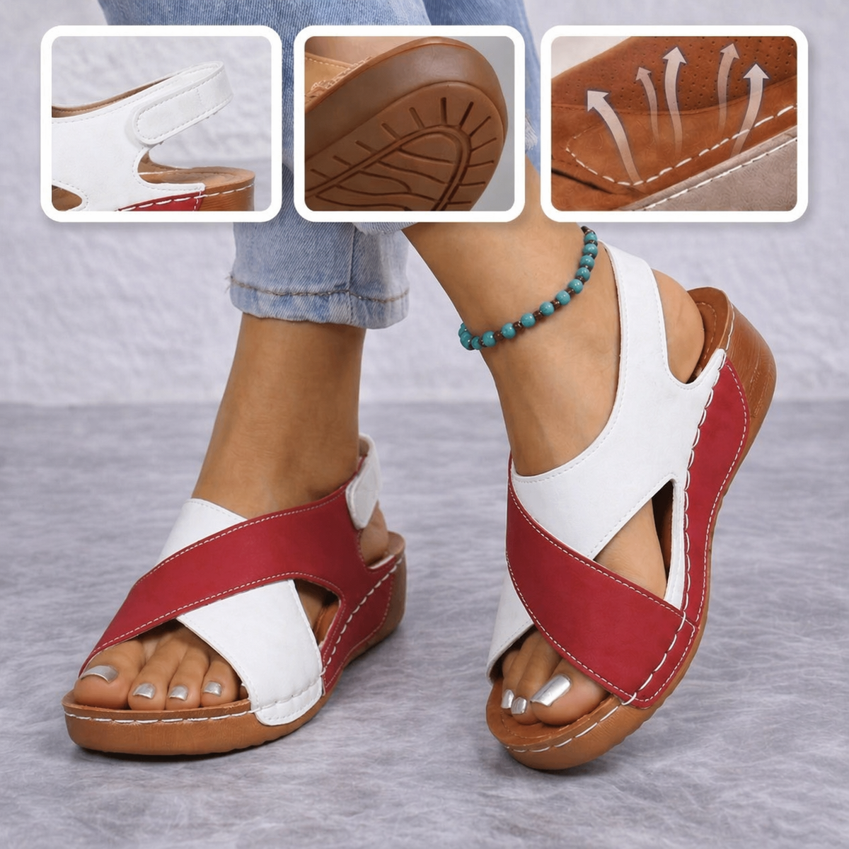 🔥 ¡Oferta por tiempo limitado: 50% de descuento! Sandalias ortopédicas de verano: diseñadas ergonómicamente para brindar comodidad, transpirabilidad y alivio del dolor ✅