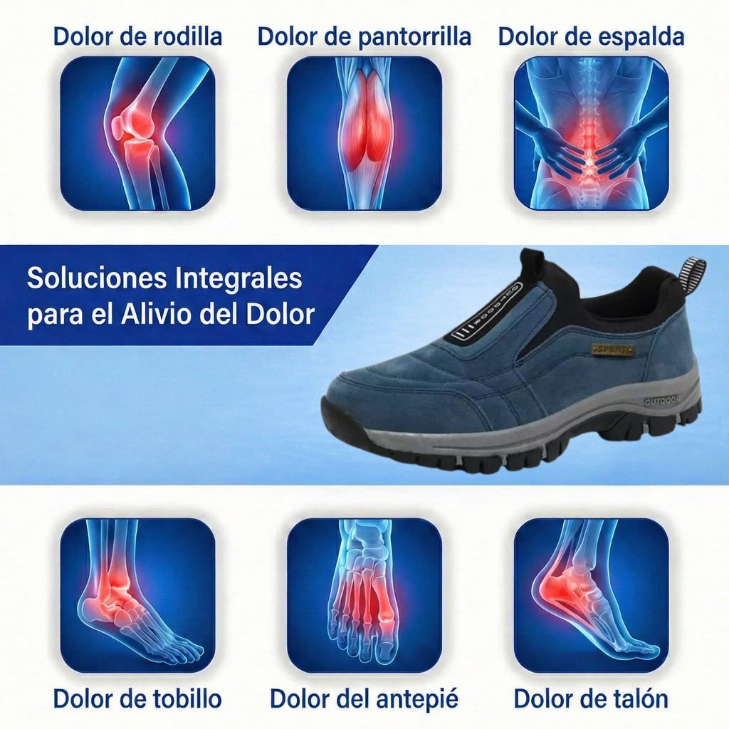 🎁 Oferta especial: 50% 🎁 Zapatos ortopédicos para caminar para hombre — Zapatos de gamuza cosidos a mano 👟 Impermeables y antideslizantes ✅ Soporte para el arco — Caminar cómodamente.