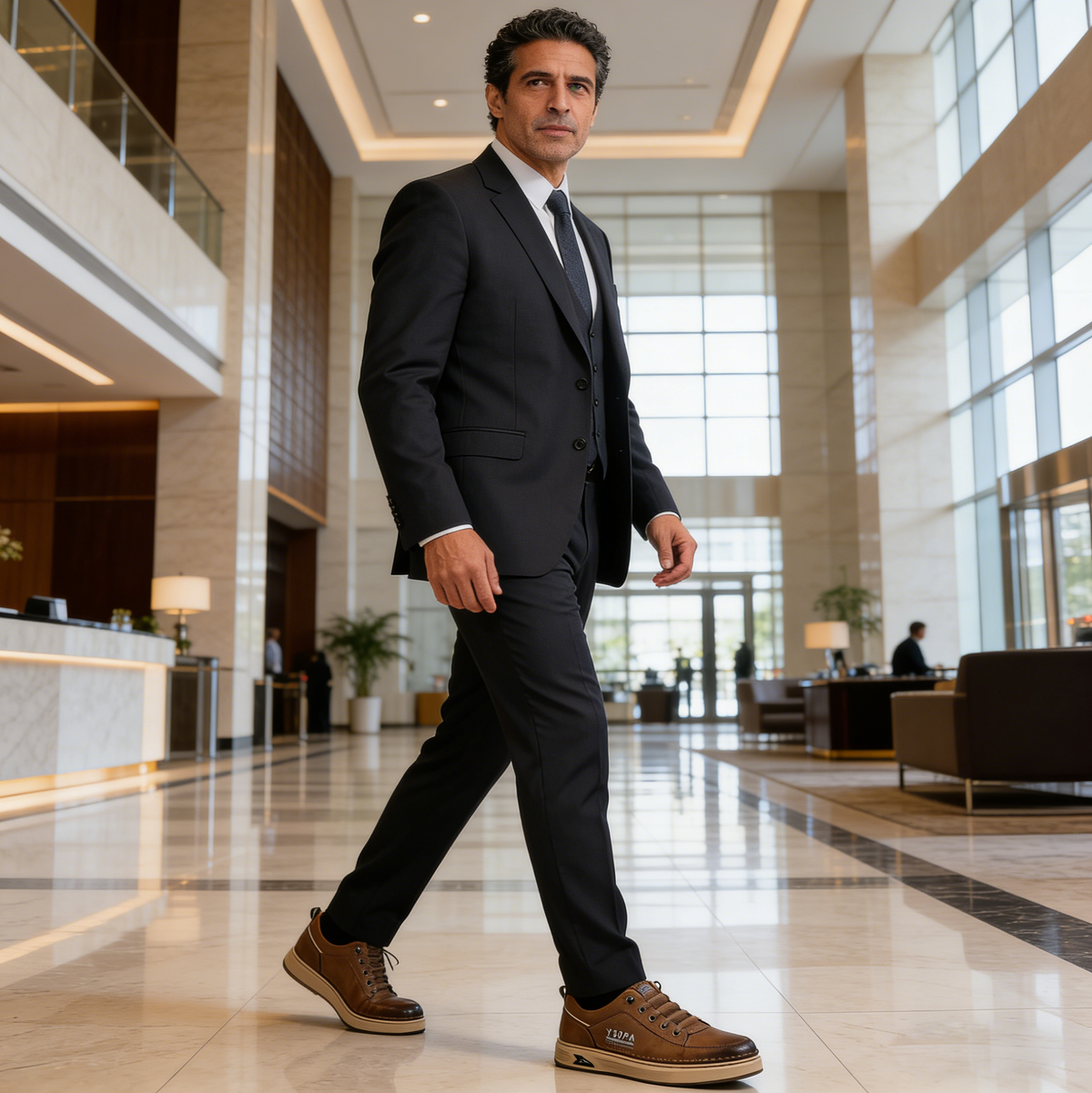 Keenpe® 【⏰¡Hoy a mitad de precio! ⚡】Zapatos de piel española hechos a mano | Elegantes y refinados | Cómodos y transpirables | Alivian el dolor de pies | Acompañan al hombre en cada paso