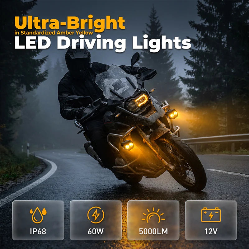 💡 Két színű LED-es motorkerékpár-reflektor