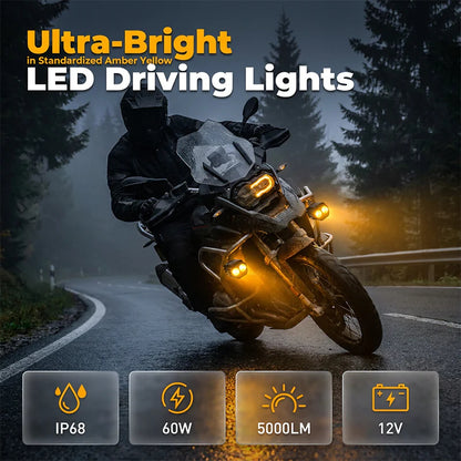 💡 Két színű LED-es motorkerékpár-reflektor