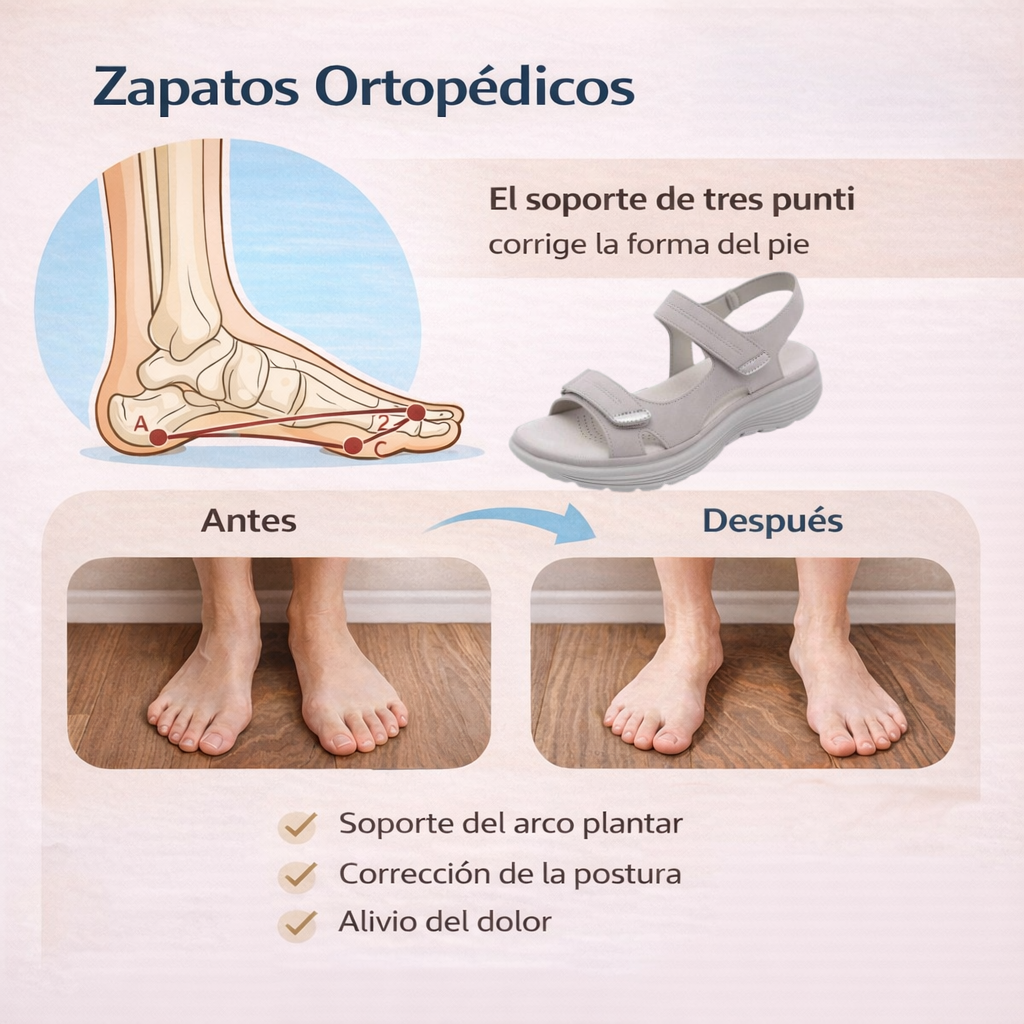 🔥50% de descuento hoy - ¡no te lo pierdas! Sandalias ortopédicas de verano, diseño ergonómico ✅ alivian el dolor de pies, antideslizantes y transpirables, ajustables con cierre de velcro ✅