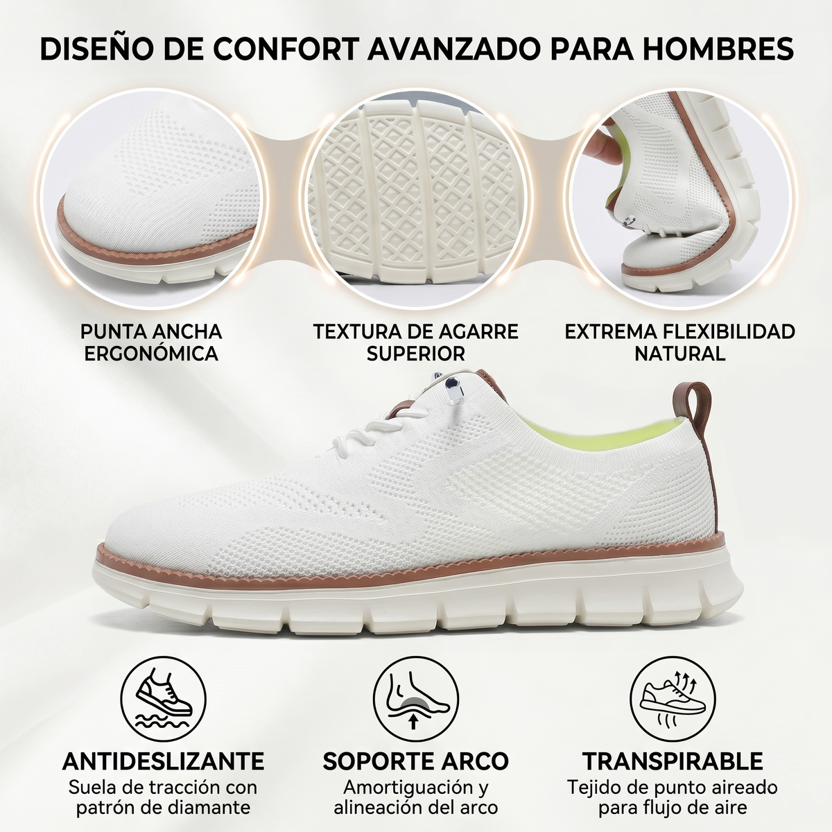 🔥 Oferta especial de hoy: ¡50% de descuento! ⏰ ¡Mocasines transpirables y antideslizantes! Con soporte de arco y entresuela acolchada, di adiós al dolor de pies.