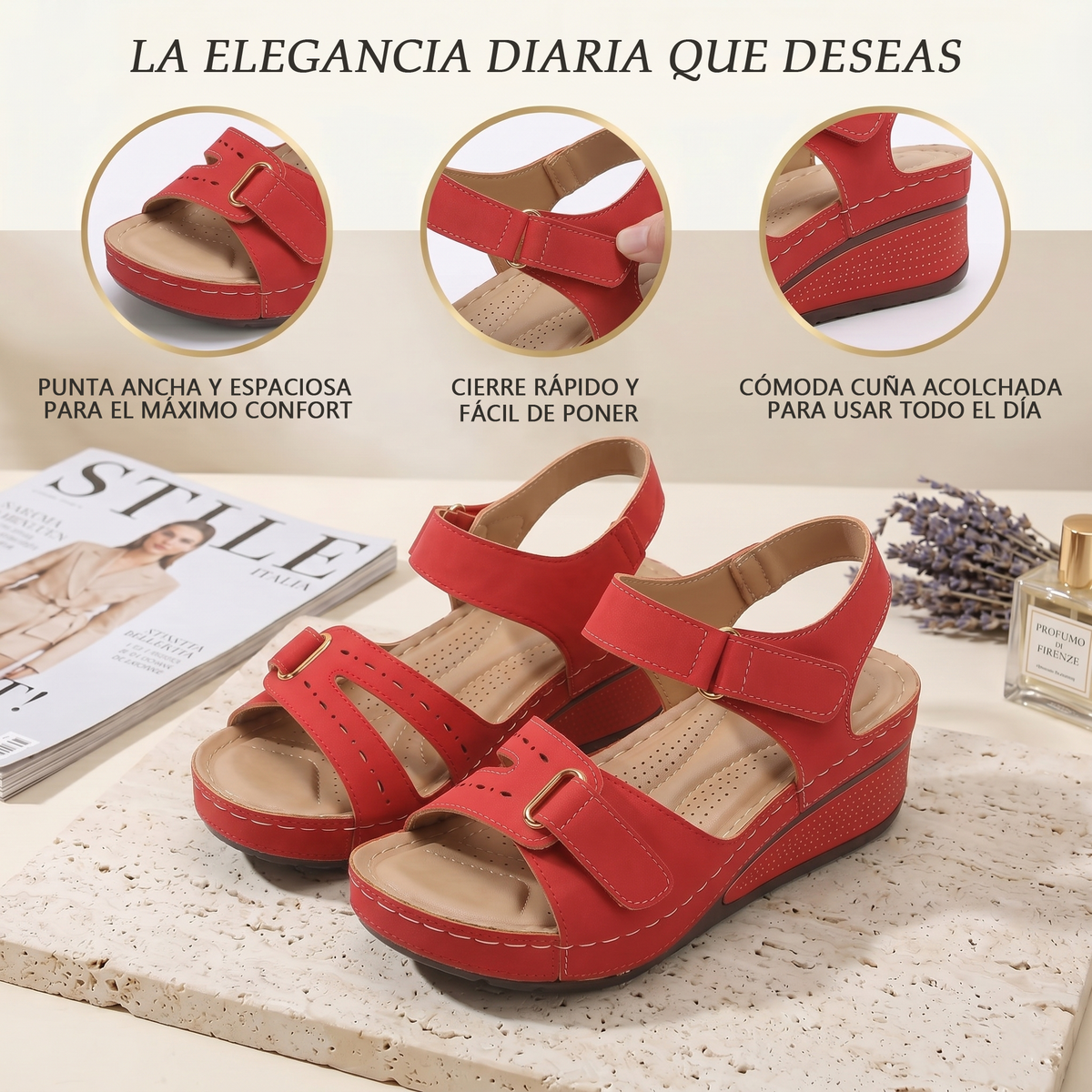 🔥 ¡Oferta Especial por Tiempo Limitado: -50%! 👡 Sandalias de Mujer con Cuña y Plataforma ✅ — Soporte para el Arco Plantar, Cómodas y Transpirables: La Elección Ideal para Paseos Casuales de Verano 👣