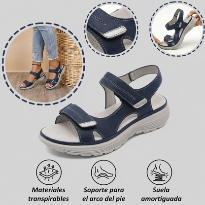 🔥50% de descuento hoy - ¡no te lo pierdas! Sandalias ortopédicas de verano, diseño ergonómico ✅ alivian el dolor de pies, antideslizantes y transpirables, ajustables con cierre de velcro ✅