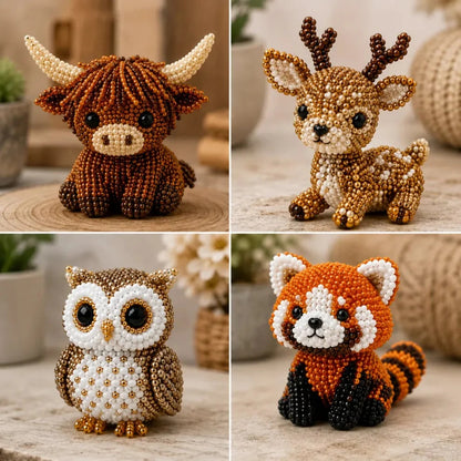 🏆Ideiglenes akció 🧵Bébi állatok kézműves készlet 3D gyöngyökkel