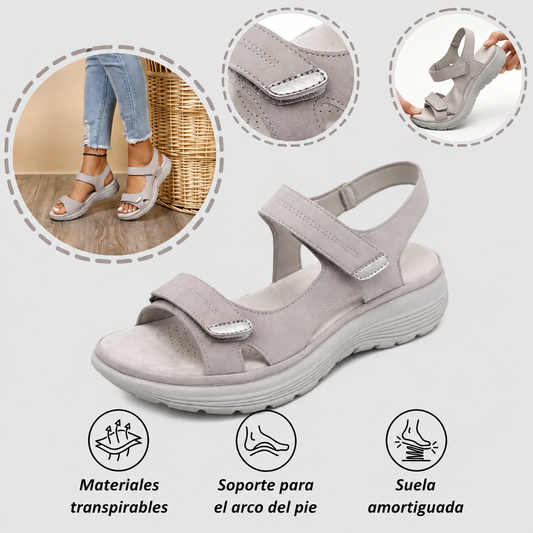🔥50% de descuento hoy - ¡no te lo pierdas! Sandalias ortopédicas de verano, diseño ergonómico ✅ alivian el dolor de pies, antideslizantes y transpirables, ajustables con cierre de velcro ✅