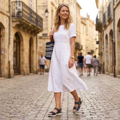 🔥50% de descuento hoy - ¡no te lo pierdas! Sandalias ortopédicas de verano, diseño ergonómico ✅ alivian el dolor de pies, antideslizantes y transpirables, ajustables con cierre de velcro ✅