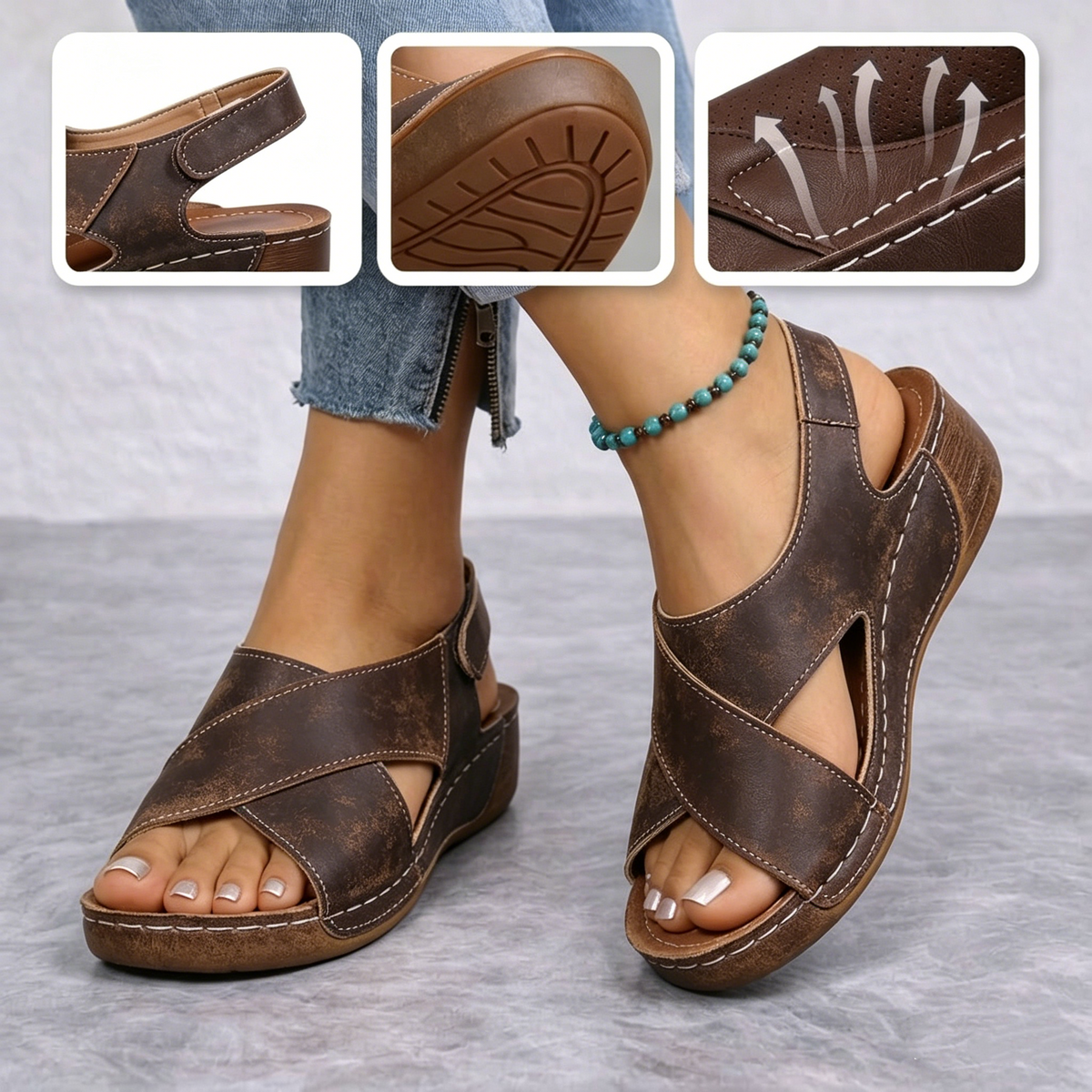 🔥 ¡Oferta por tiempo limitado: 50% de descuento! Sandalias ortopédicas de verano: diseñadas ergonómicamente para brindar comodidad, transpirabilidad y alivio del dolor ✅