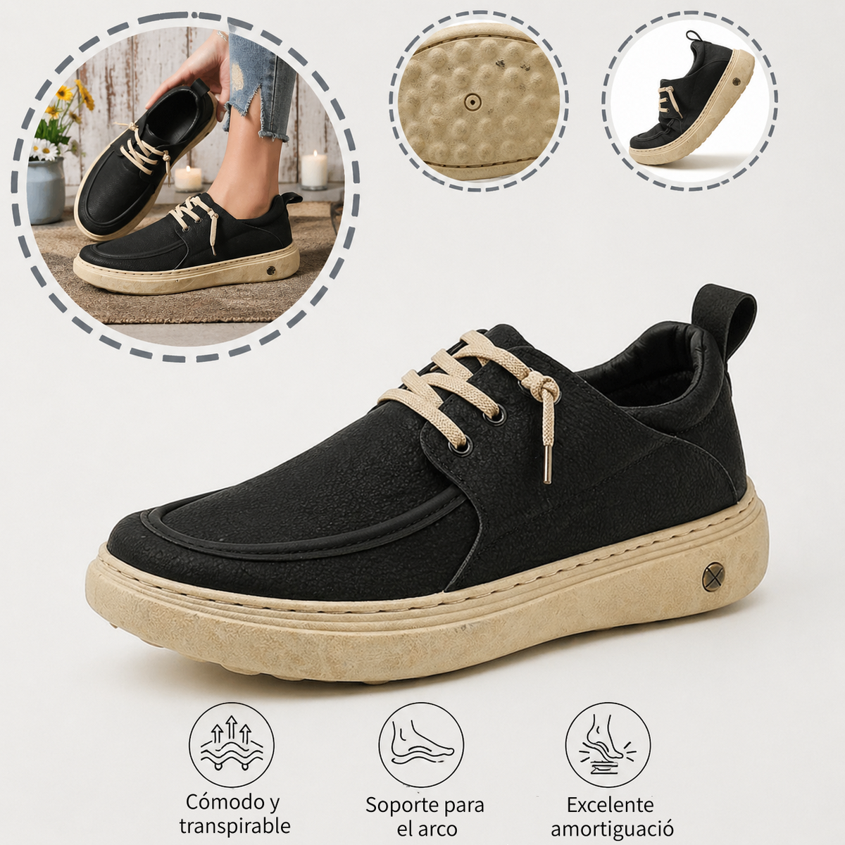 🎉 ¡50% de descuento hoy, termina pronto! 🐂 Zapatos ortopédicos para hombre, hechos a mano con auténtica piel de vaca australiana 👞 Soporte para el arco del pie - Impermeables y antideslizantes ✅ Cómodos para caminar