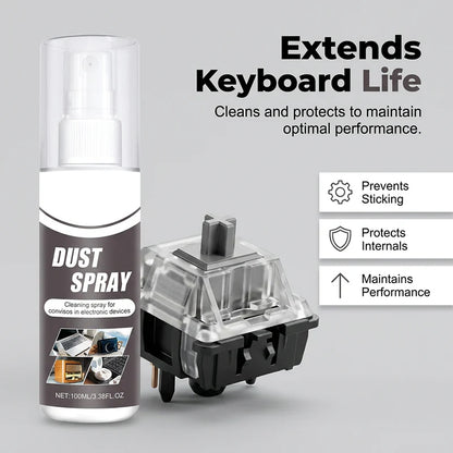 🧼 Tartsd makulátlanul tiszta a billentyűzetedet – Finom ködöt képező, kíméletes összetételű billentyűzet-tisztító spray – pénzvisszafizetés 💻