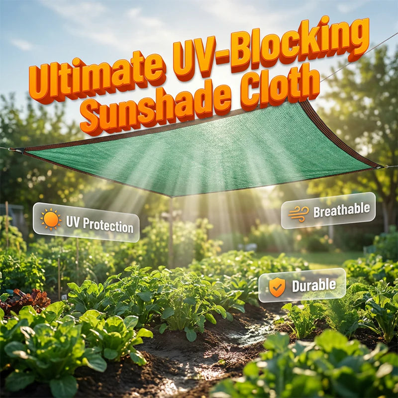 🌿 Устойчива на UV лъчи слънцезащитна тъкан за покриване на растения на открито | HDPE, 50–85% засенчване, дишаща
