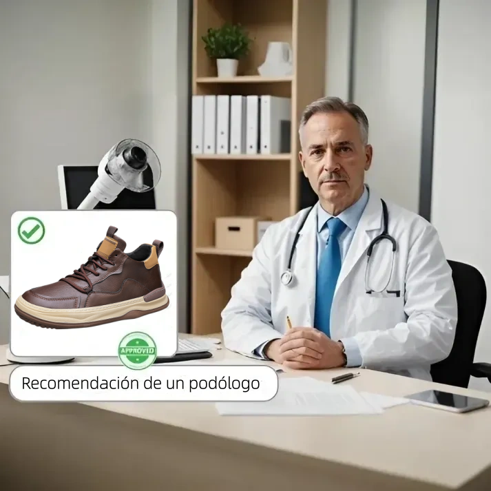 🐂【Corrección inteligente de pies con IA】Cuero de alta calidad + costuras a mano: imprescindible para hombres🔴Podólogo portátil