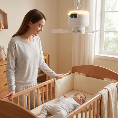 🔥Újratölthető mennyezeti ventilátor LED-es világítással