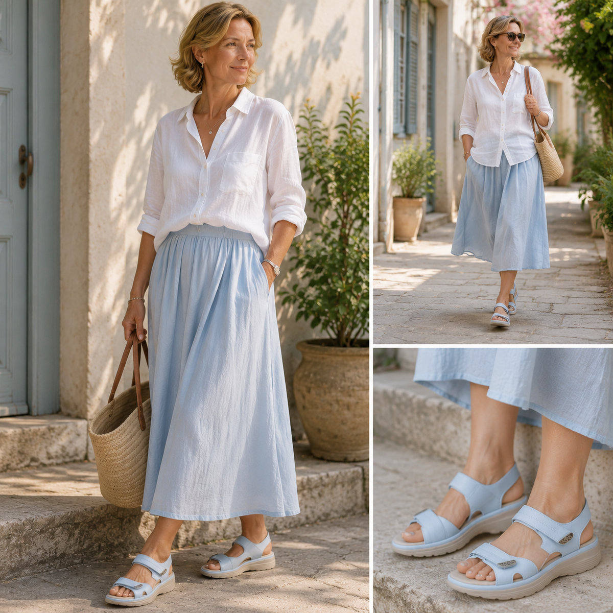 🔥50% de descuento hoy - ¡no te lo pierdas! Sandalias ortopédicas de verano, diseño ergonómico ✅ alivian el dolor de pies, antideslizantes y transpirables, ajustables con cierre de velcro ✅
