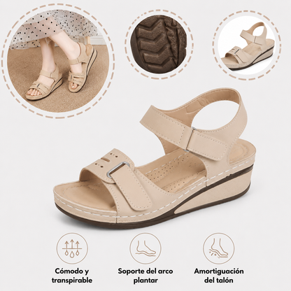 🔥50% de descuento hoy - ¡No te lo pierdas! Sandalias ortopédicas de verano, diseño ergonómico ✅Alivian el dolor, cómodas y transpirables, ajustables con cierre de velcro✅