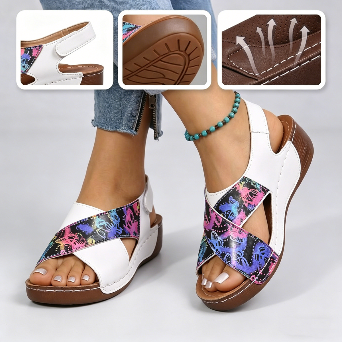 🔥 ¡Oferta por tiempo limitado: 50% de descuento! Sandalias ortopédicas de verano: diseñadas ergonómicamente para brindar comodidad, transpirabilidad y alivio del dolor ✅