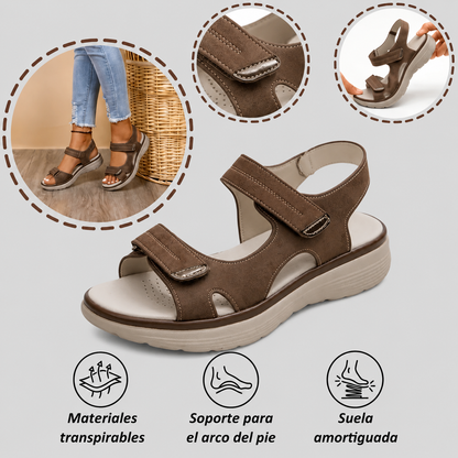 🔥50% de descuento hoy - ¡no te lo pierdas! Sandalias ortopédicas de verano, diseño ergonómico ✅ alivian el dolor de pies, antideslizantes y transpirables, ajustables con cierre de velcro ✅