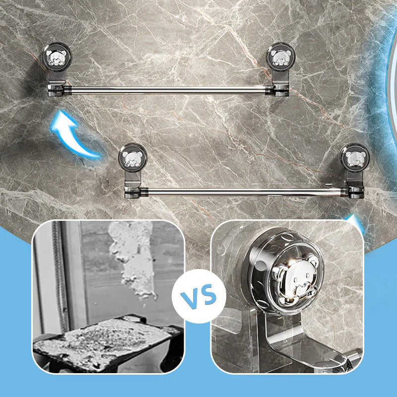 Praktikus, állítható törülközőtartó tapadókoronggal 🧺🚿🔧