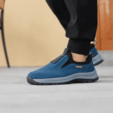 🎁 Oferta especial: 50% 🎁 Zapatos ortopédicos para caminar para hombre — Zapatos de gamuza cosidos a mano 👟 Impermeables y antideslizantes ✅ Soporte para el arco — Caminar cómodamente.
