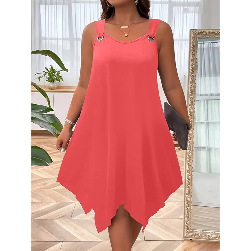 50% Kedvezmény 🏷️Női ujjatlan ruha aszimmetrikus szegéllyel👗💫✨