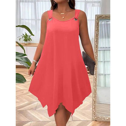50% Kedvezmény 🏷️Női ujjatlan ruha aszimmetrikus szegéllyel👗💫✨