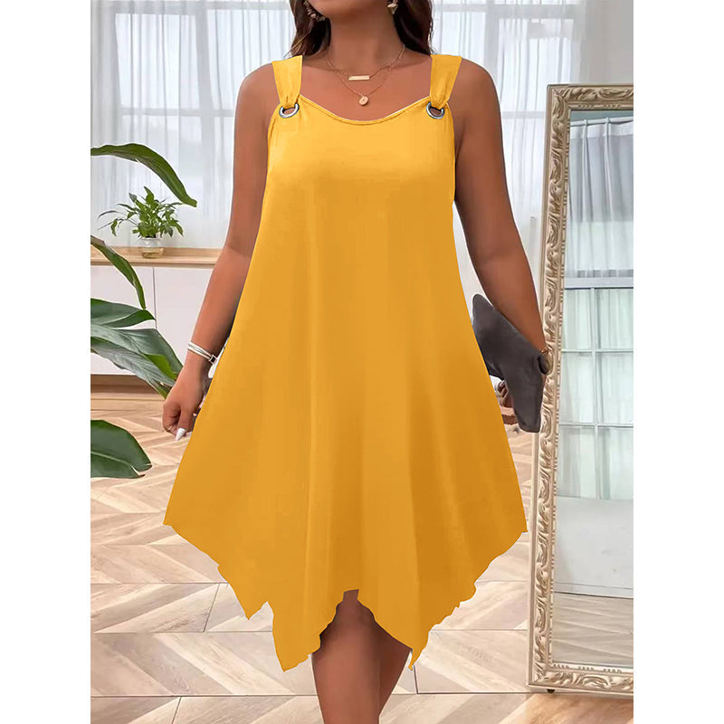 50% Kedvezmény 🏷️Női ujjatlan ruha aszimmetrikus szegéllyel👗💫✨