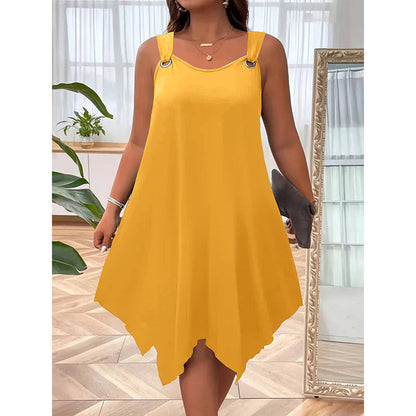 50% Kedvezmény 🏷️Női ujjatlan ruha aszimmetrikus szegéllyel👗💫✨