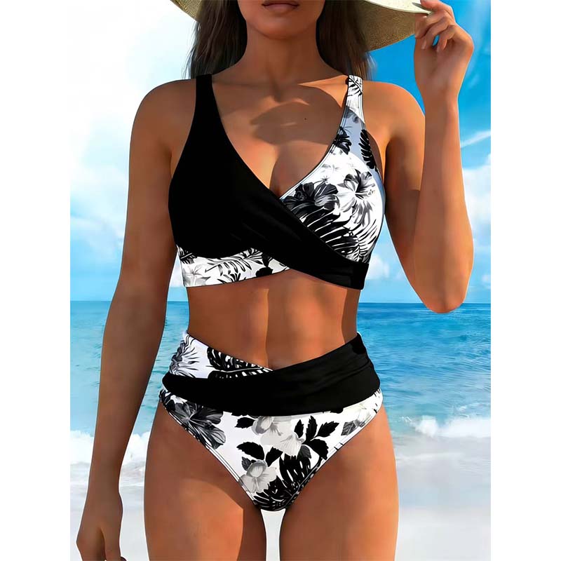 🌸 Magas derekú, virágmintás bikini: kiemeli az alakodat – raktáron! 👙