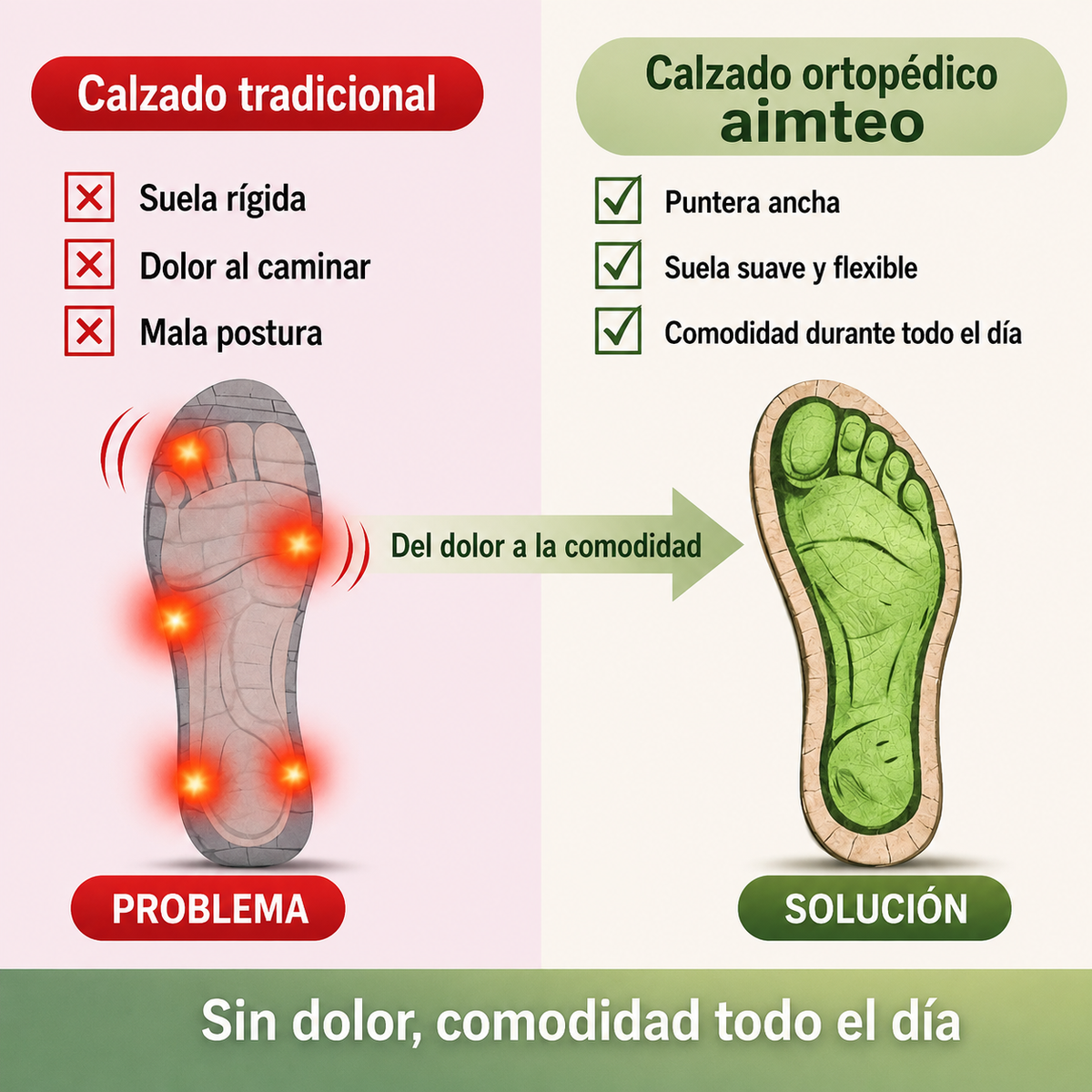 ⏰ ¡50% de descuento hoy! 👡 Sandalias cómodas con soporte para el arco plantar 🦶 Diseño ergonómico para caminar cómodamente todo el día ✅