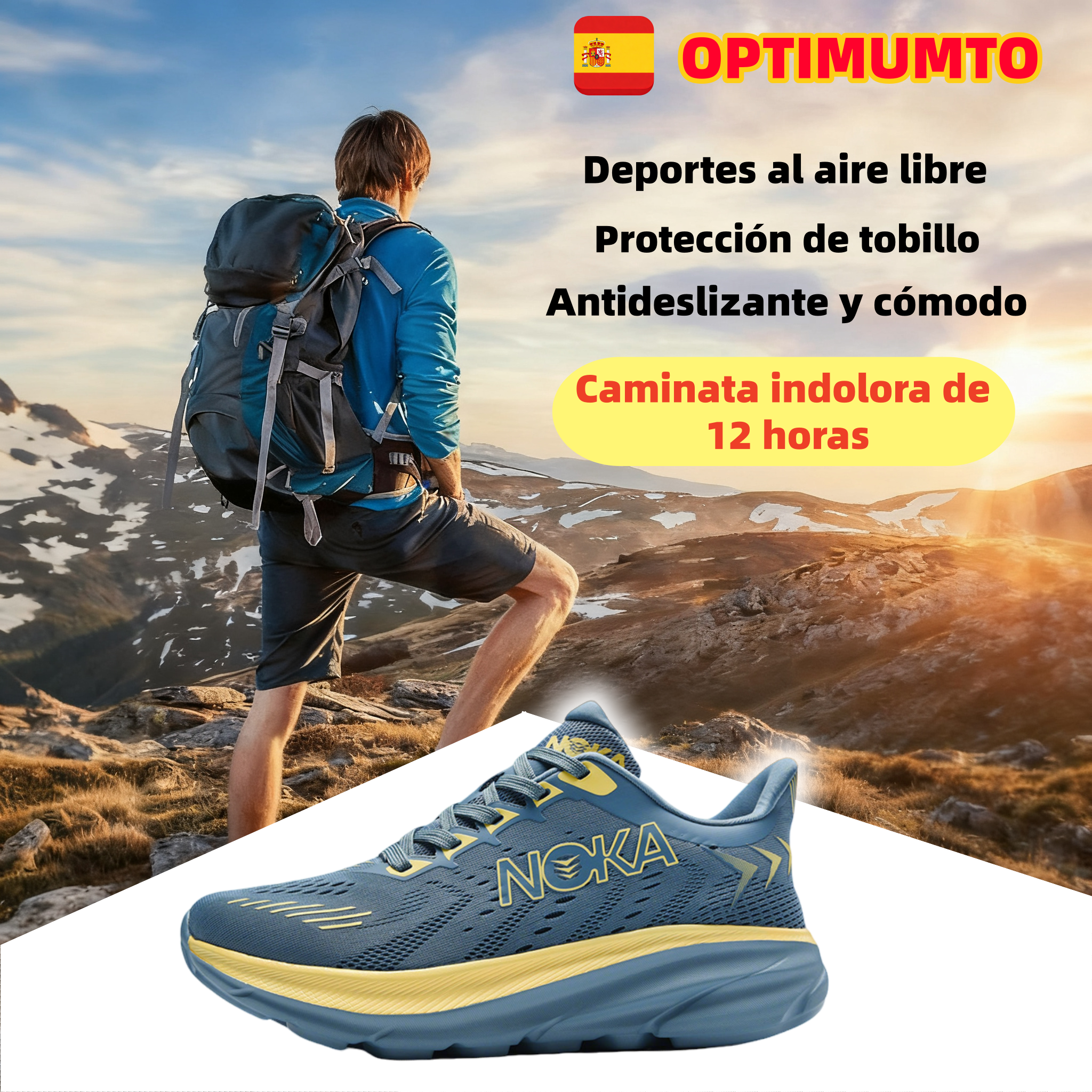 Zapatos Ergonómicos Optimumto® | 👟 Perfectos para las actividades diarias | Su diseño de soporte de arco reduce eficazmente la fatiga.