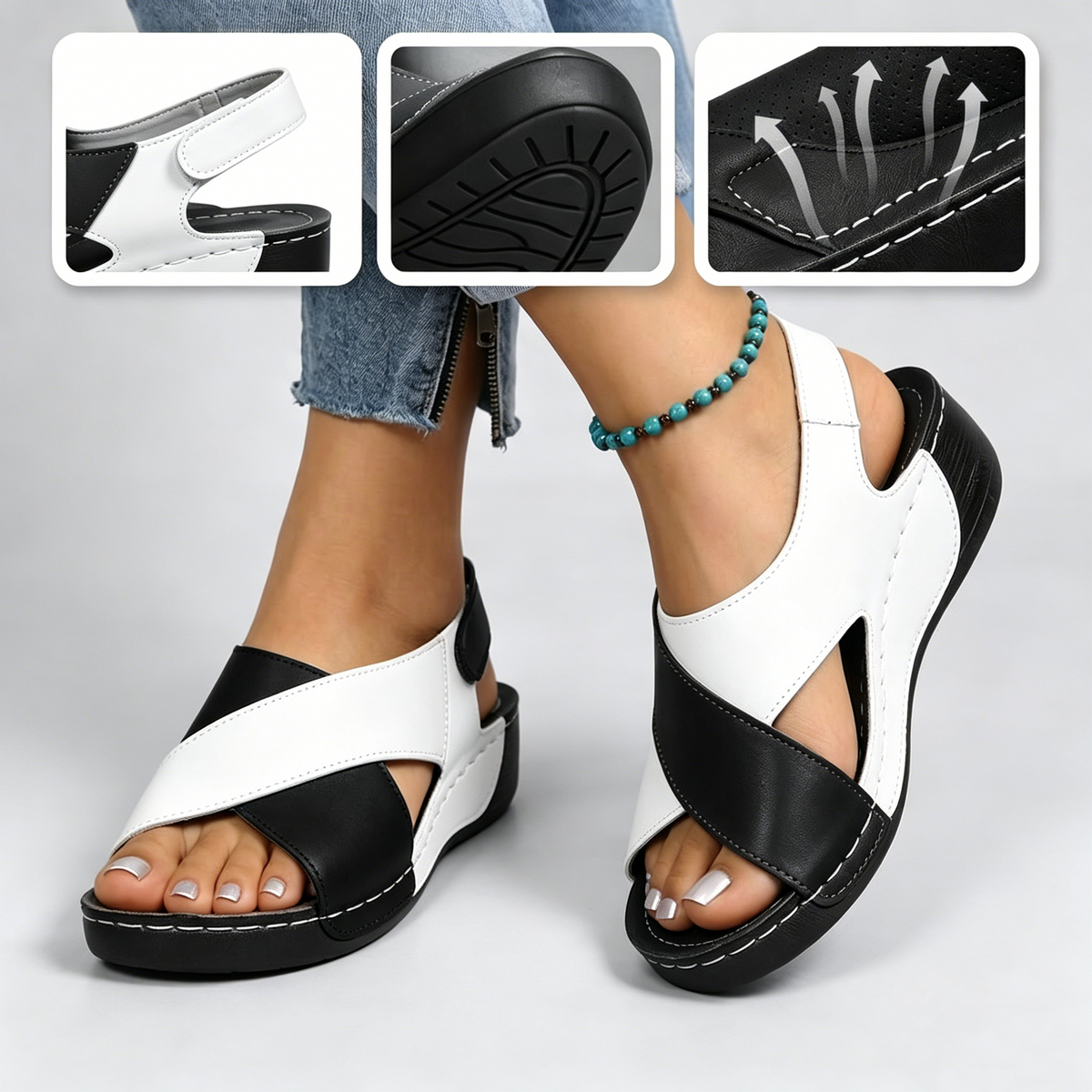 🔥 ¡Oferta por tiempo limitado: 50% de descuento! Sandalias ortopédicas de verano: diseñadas ergonómicamente para brindar comodidad, transpirabilidad y alivio del dolor ✅