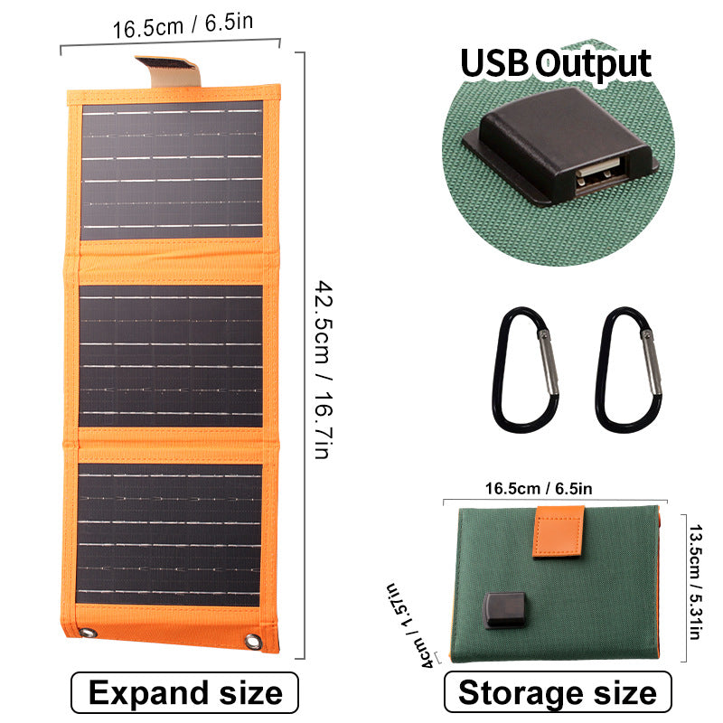 Hordozható napelem – Összecsukható, USB-töltéssel, időjárásálló☀️🔋🌧️