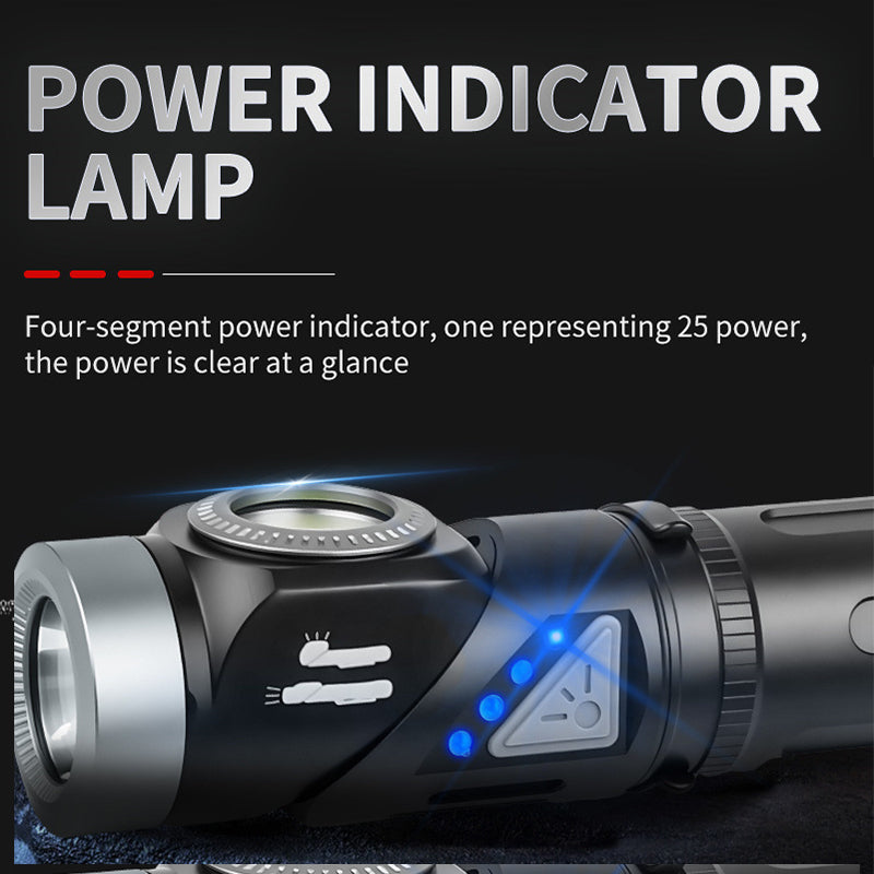 90°-ban forgatható LED-es fejlámpa és zseblámpa💡🔦
