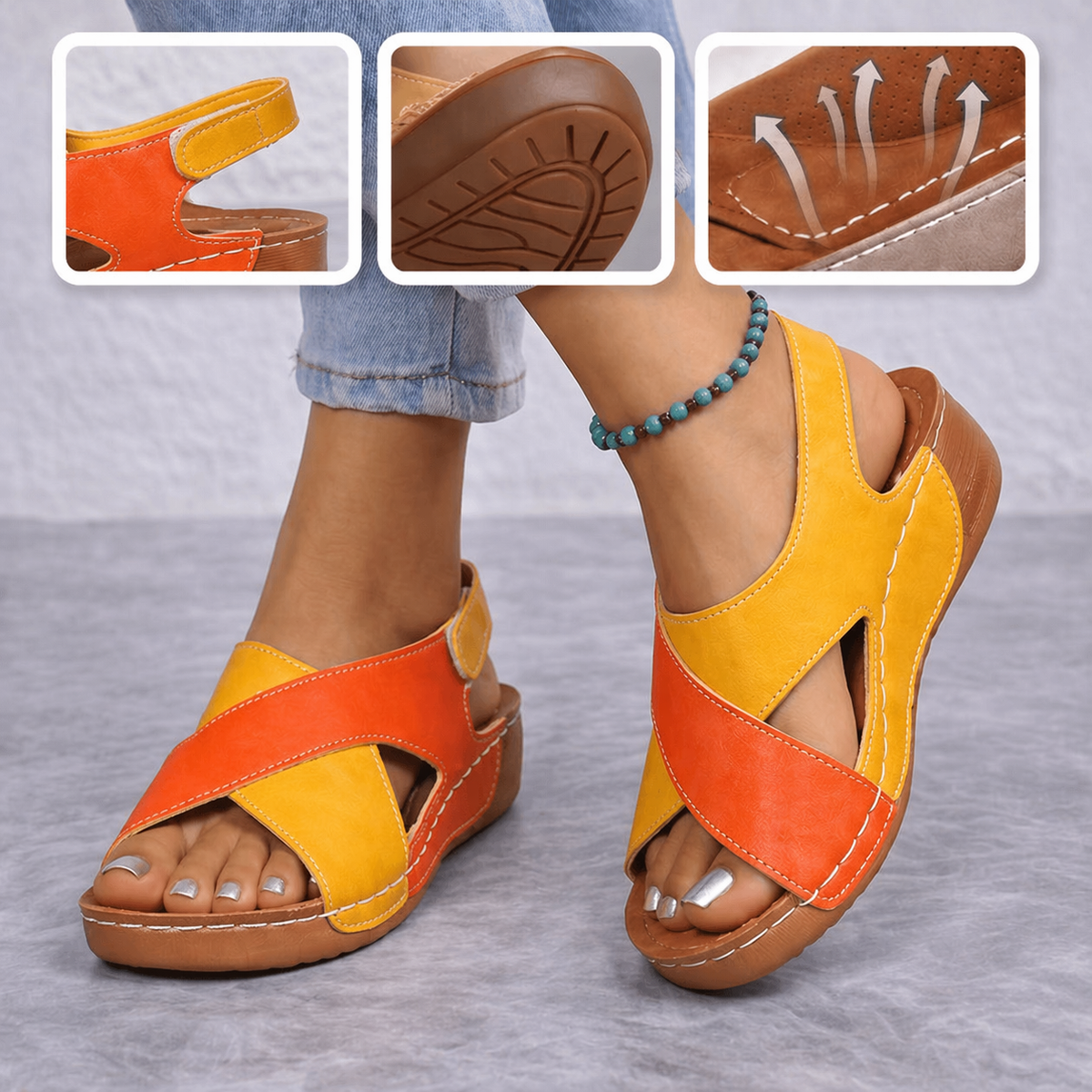 🔥 ¡Oferta por tiempo limitado: 50% de descuento! Sandalias ortopédicas de verano: diseñadas ergonómicamente para brindar comodidad, transpirabilidad y alivio del dolor ✅