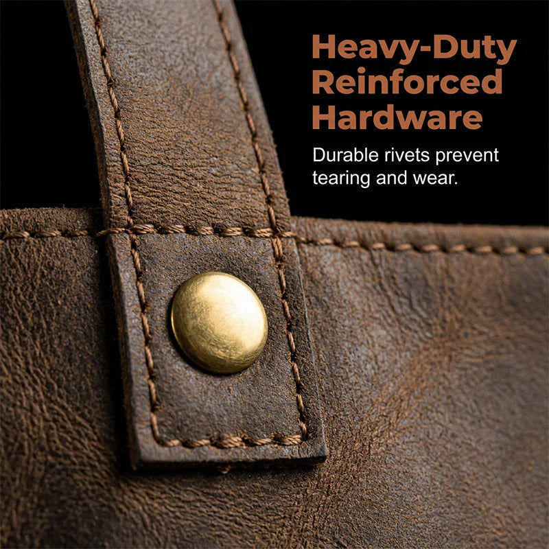 🧰✨Handcrafted leather apron – waterproof, with multiple pockets, extremely durable 🔥